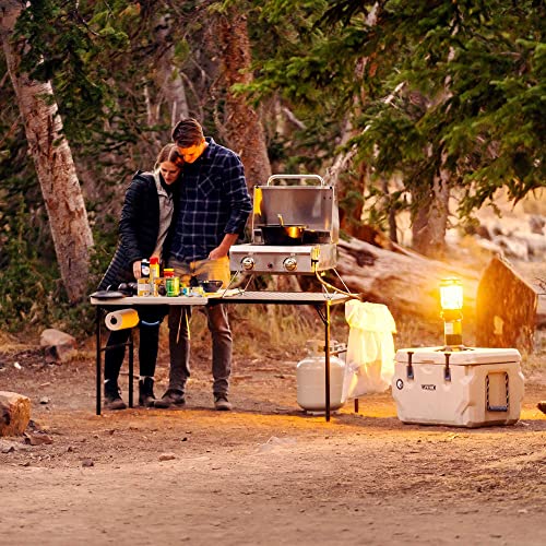 LIFETIME 5-Foot Folding Tailgate Table with Grill Rack - Portable Camping Station