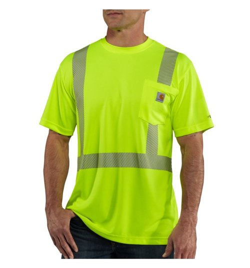 Carhartt Men's HV Force Relaxed Class 2 T-Shirt, Brite Lime, Large