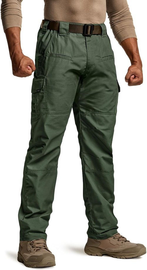 CQR Men's Tactical Pants - Lightweight Water Resistant Ripstop Cargo for EDC & Hiking | Outdoor Apparel