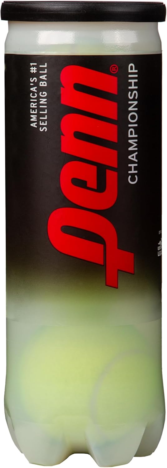 Penn Championship Tennis Balls - Extra Duty Felt Pressurized 3-Count Pack | Ideal for All Court Surfaces