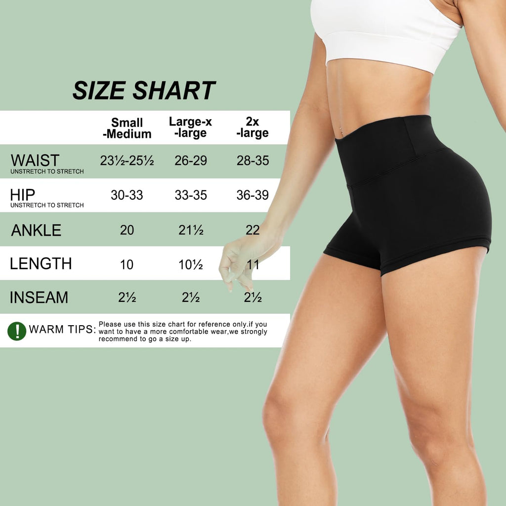 Skiennix Women's High Waisted Biker Shorts - Spandex Yoga & Workout | 3"/5" Athletic Booty Shorts