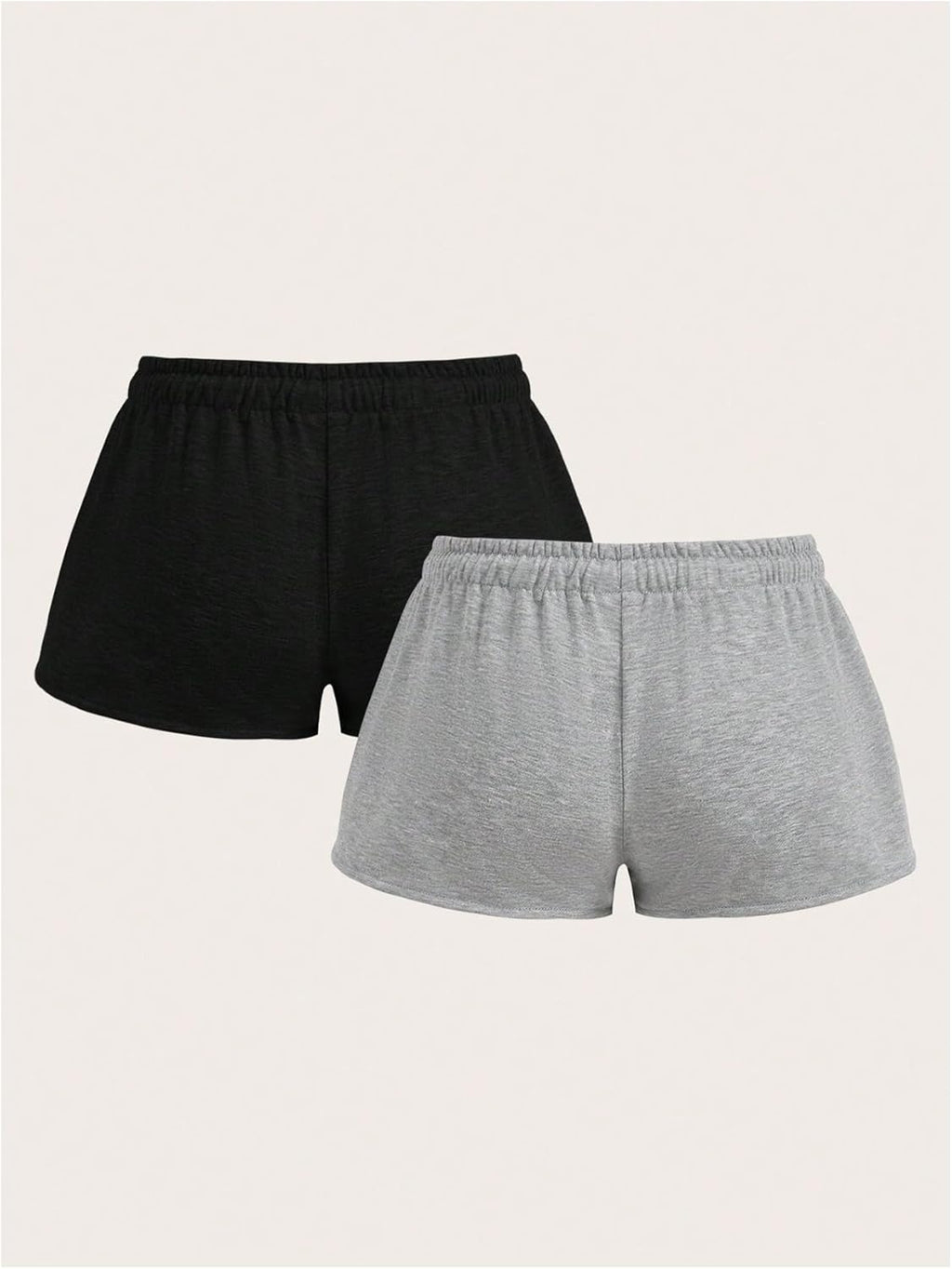 RoseSeek Women's Drawstring Waist Sweat Shorts - Low Rise Casual Workout & Lounge | 2 Pack