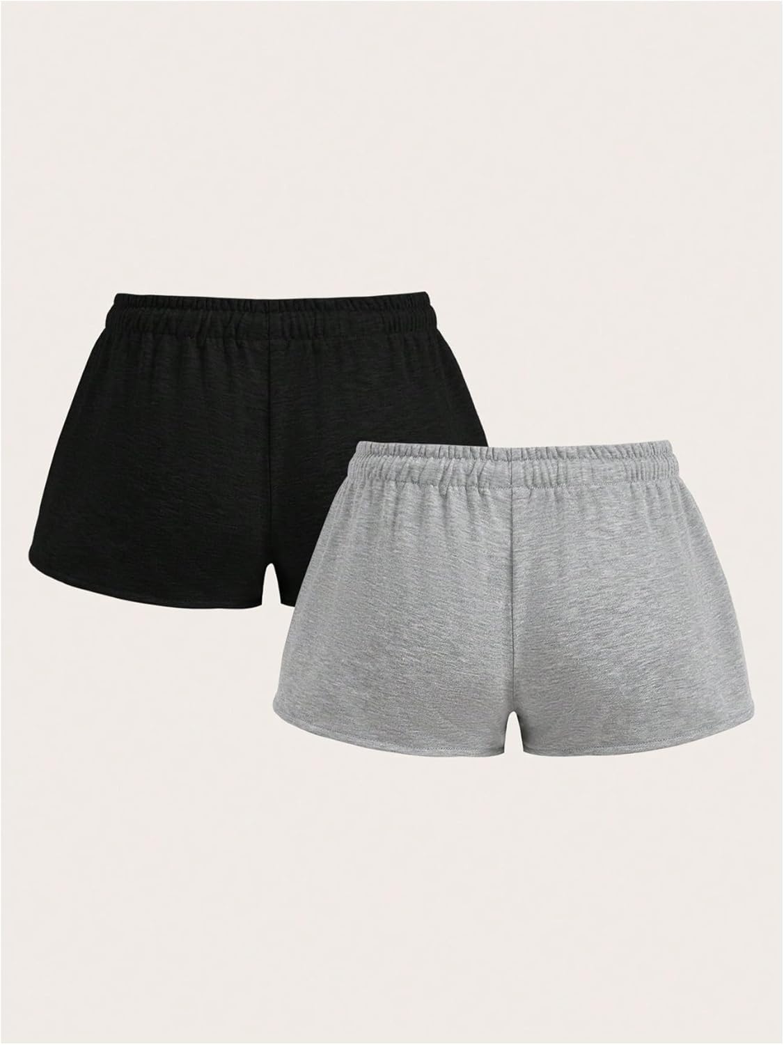 RoseSeek Women's Drawstring Waist Sweat Shorts - Low Rise Casual Workout & Lounge | 2 Pack