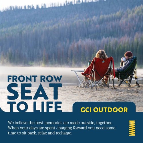 GCI Outdoor Puff Rocker Chair - Portable Comfort for Camping & Relaxation - Black