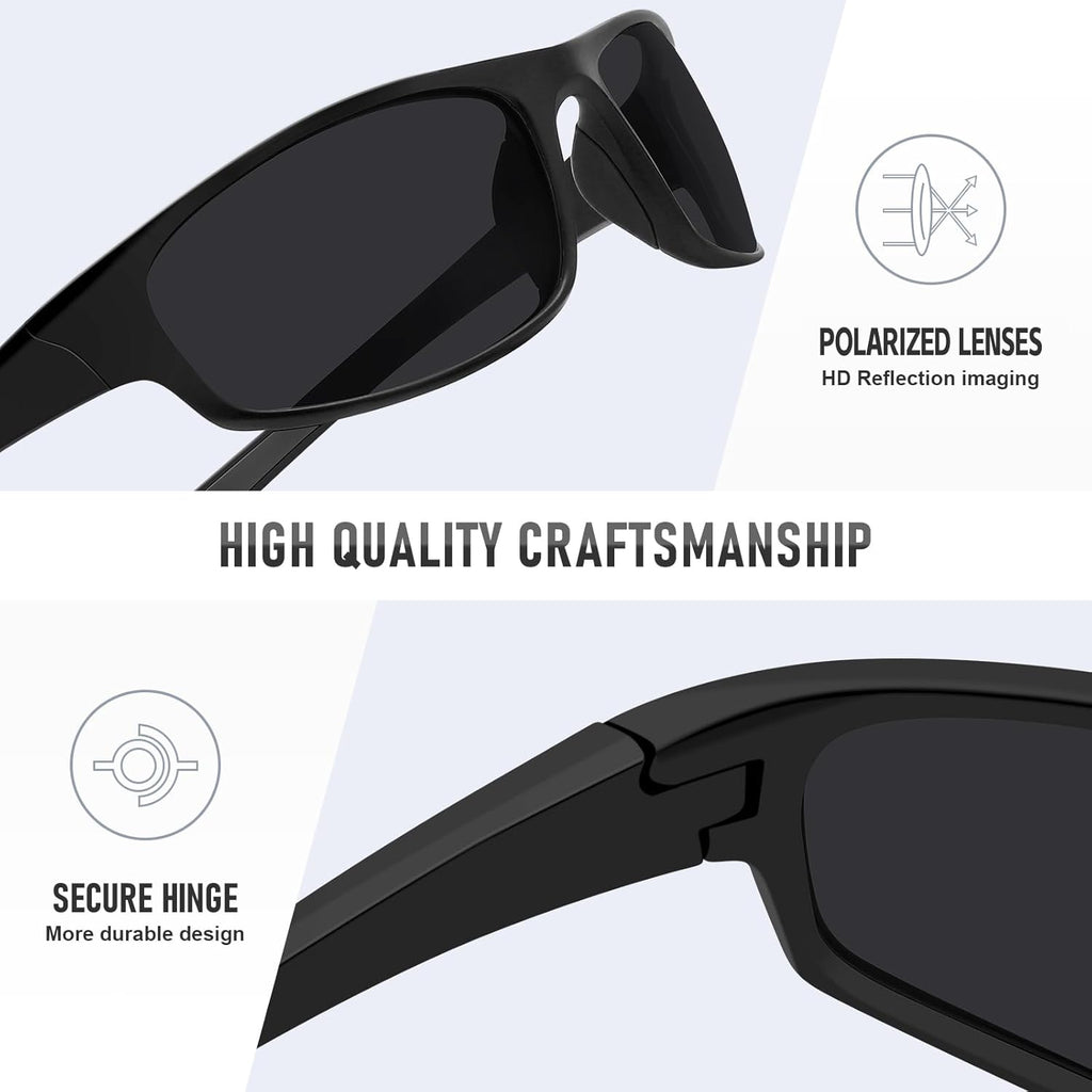 Skiennix Polarized Sports Sunglasses - UV Protection for Men & Women | Ideal for Fishing, Cycling & Running