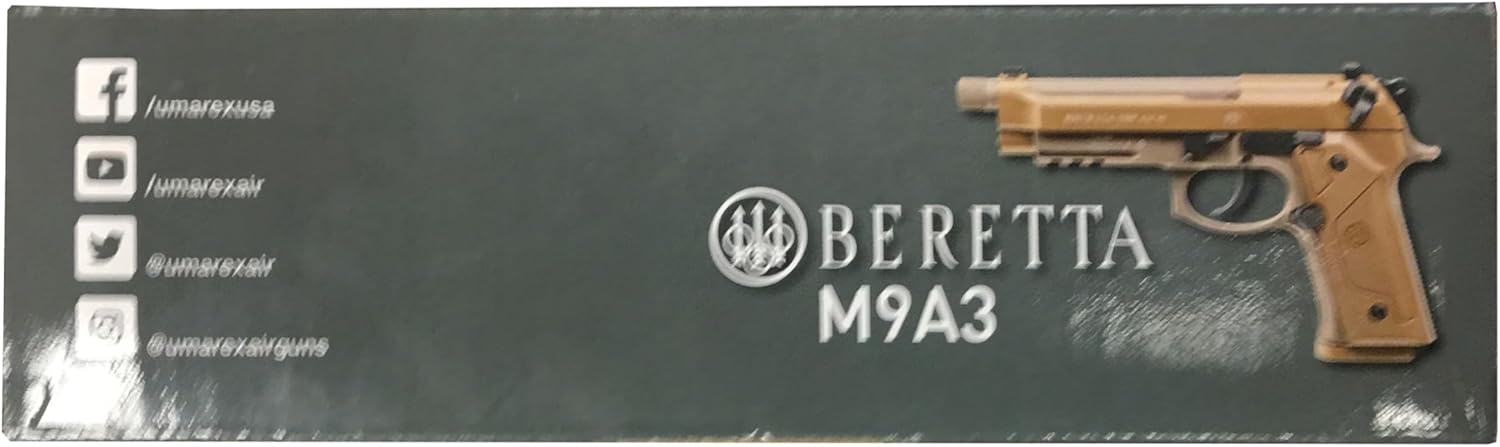 Umarex Beretta M9A3 Blowback Air Pistol - Full-Auto .177 Caliber BB Gun for Realistic Shooting Experience