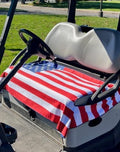 Golf Cart Essentials | Microfiber Golf Cart Seat Cover | American Flag Design | Lightweight Golf Blanket | Portable | Sports | Golf Accessories | Club Car | EZGO