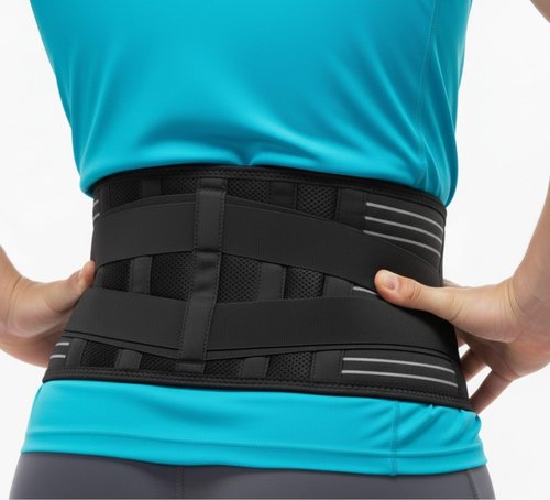 Dr. Arthritis Back Brace Support Belt, Medical Lower Lumbar Brace for Men & Women, Sciatica, Herniated Disc, Scoliosis & More, Black, Large