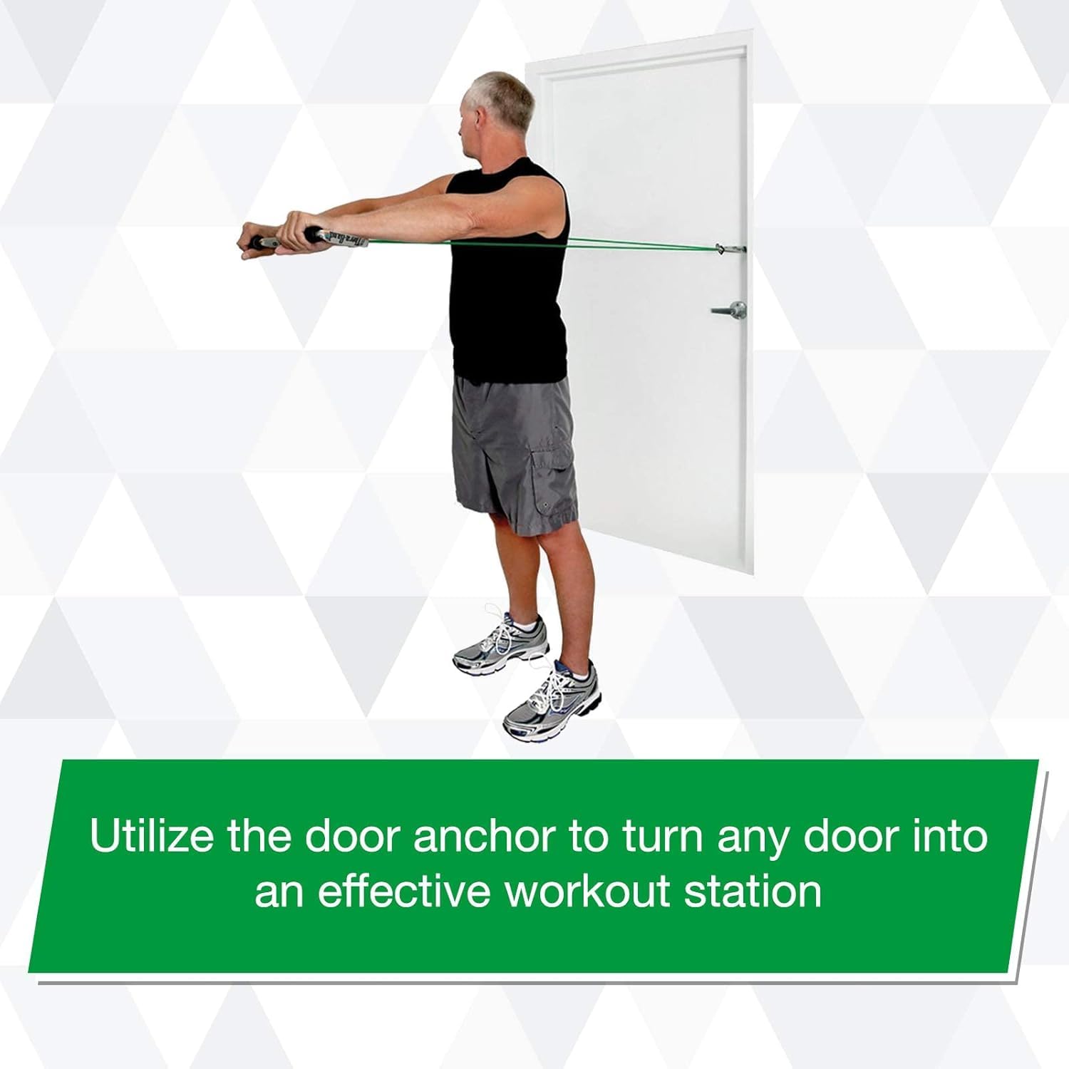 TheraBand Resistance Tubing - Heavy Green Exercise Bands with Soft Handles | 48" for Upper & Lower Body Workouts