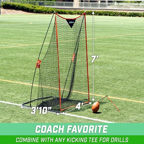GoSports 7 ft x 4 ft Football Kicking Net for Practice & Training