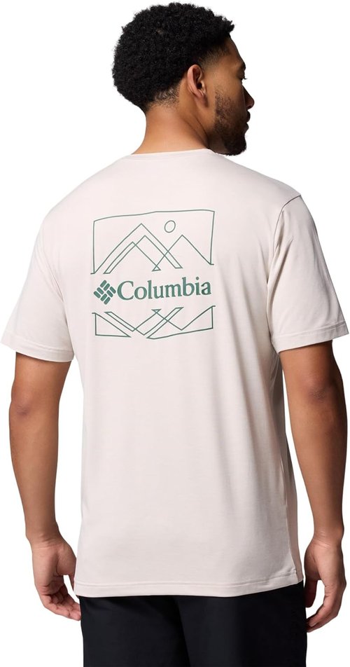 Columbia Men's Kwick Hike Back Graphic Tee - Dark Stone Heather | X-Large Comfort & Style