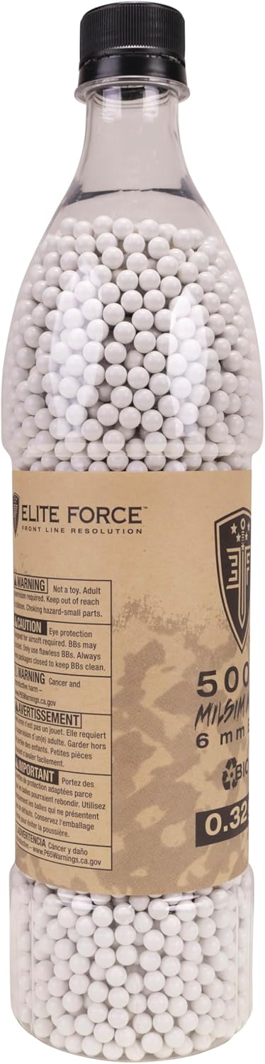 Umarex Elite Force Biodegradable 6mm Airsoft BBs - Premium .32 Gram, 5000 Count for Milsim Max