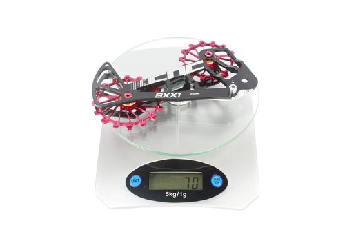 KCNC OSPW Oversized Pulley System Cage - Compatible with SRAM Eagle XX1 X01 GX - Sealed Bearings (Red)