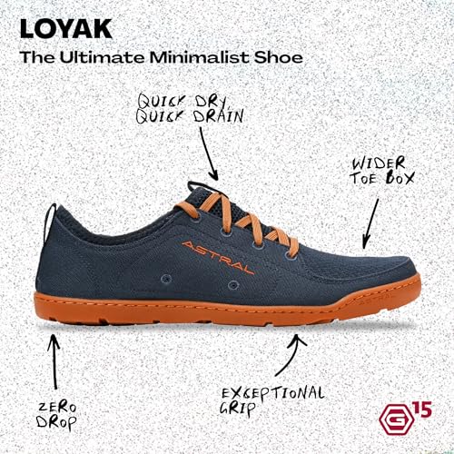 Astral Men's Loyak Shoes Navy/Brown Size 11 - Casual Athletic Sneakers