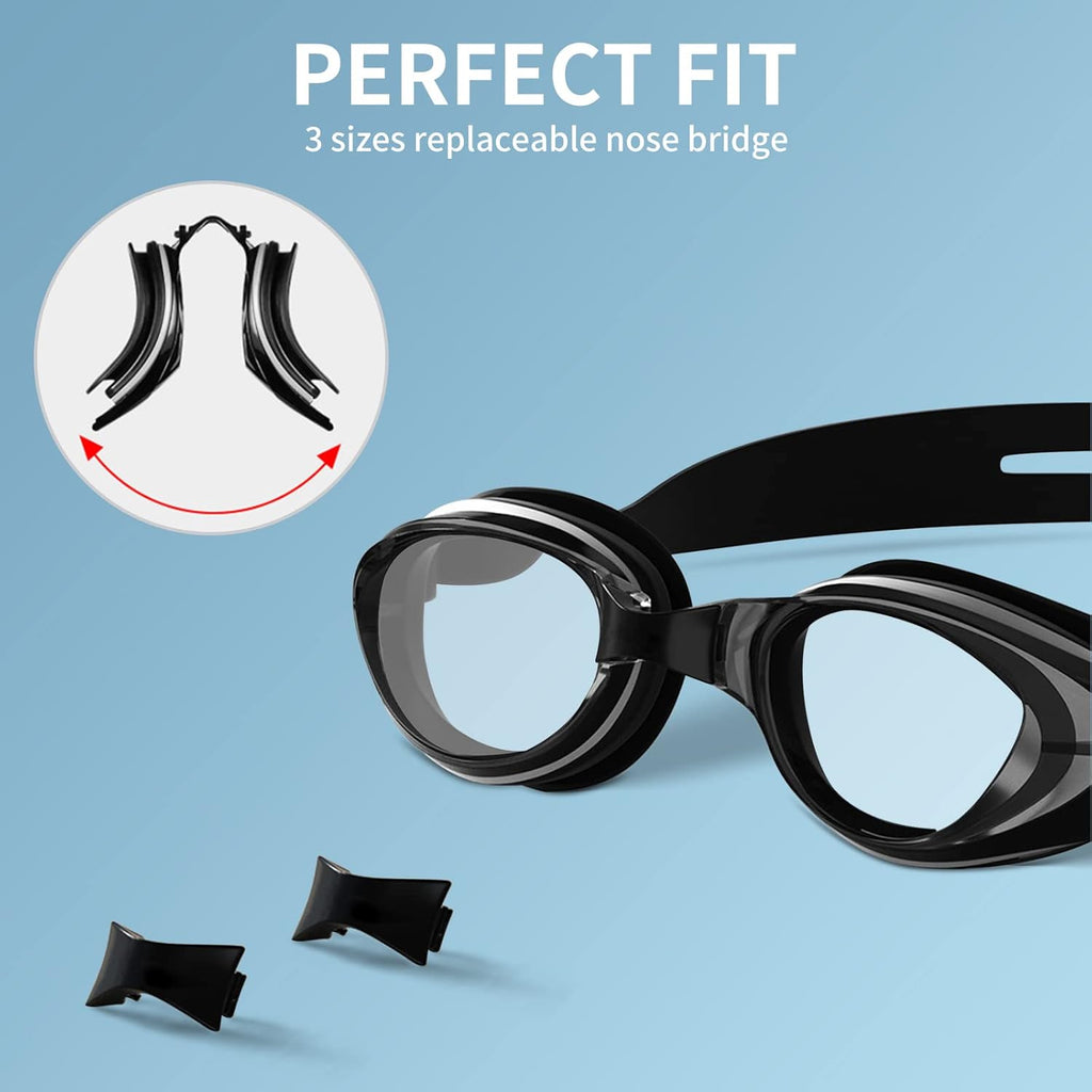 Swim Goggles - Anti-Fog & Anti-UV Protection | 2-Pack for Adults & Youth