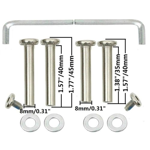 ORO 1 Pair Luggage Wheels Replacement 40 * 18mm Case Wheels with 8mm Bearings for Suitcase and Inline Skate