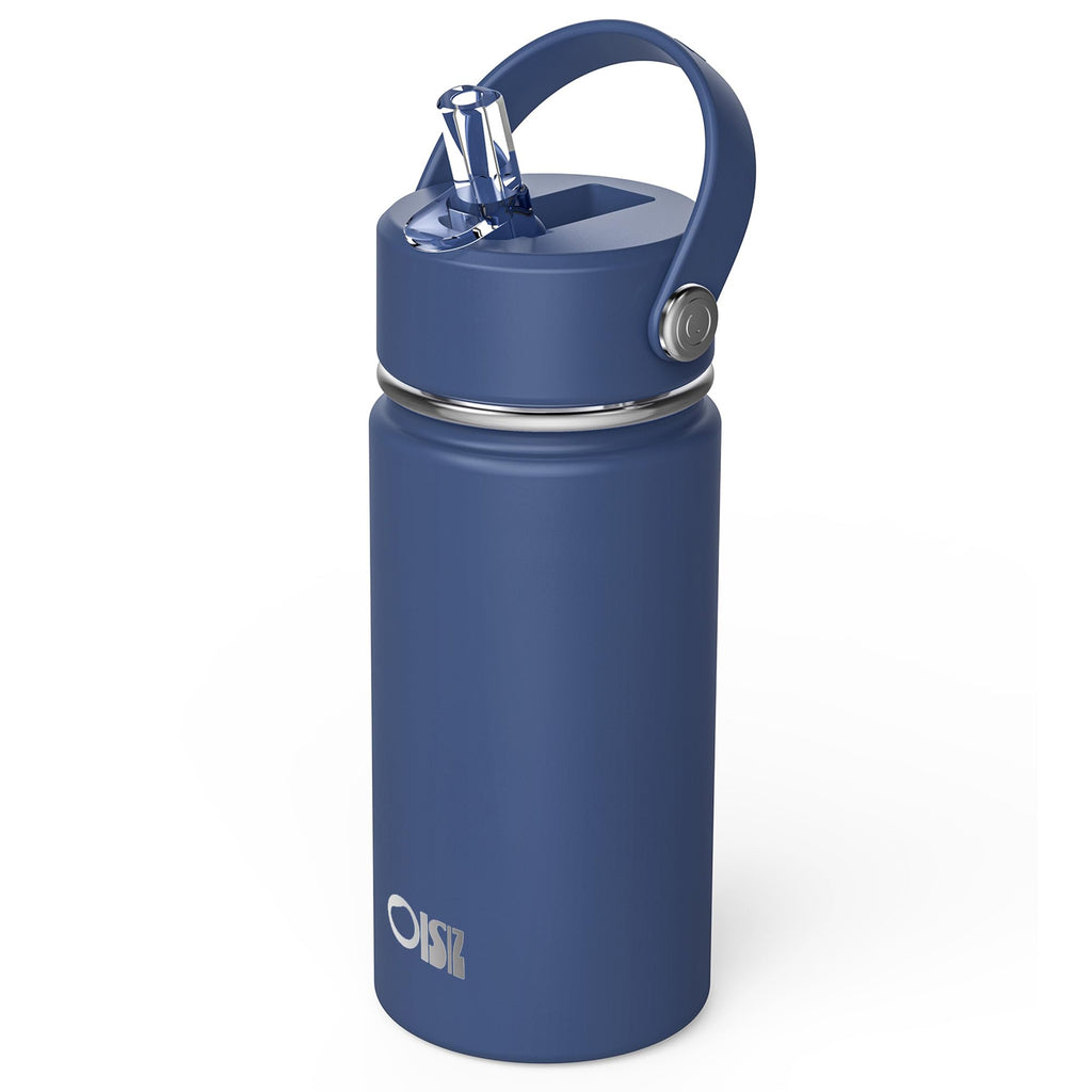 OISIZ Kids Water Bottle with Straw Lid 14oz, Vacuum Insulated 316 Stainless Steel Water Bottles for Kids for School, Leakproof Water Bottle, BPA Free and Keep Cold for 24 Hours