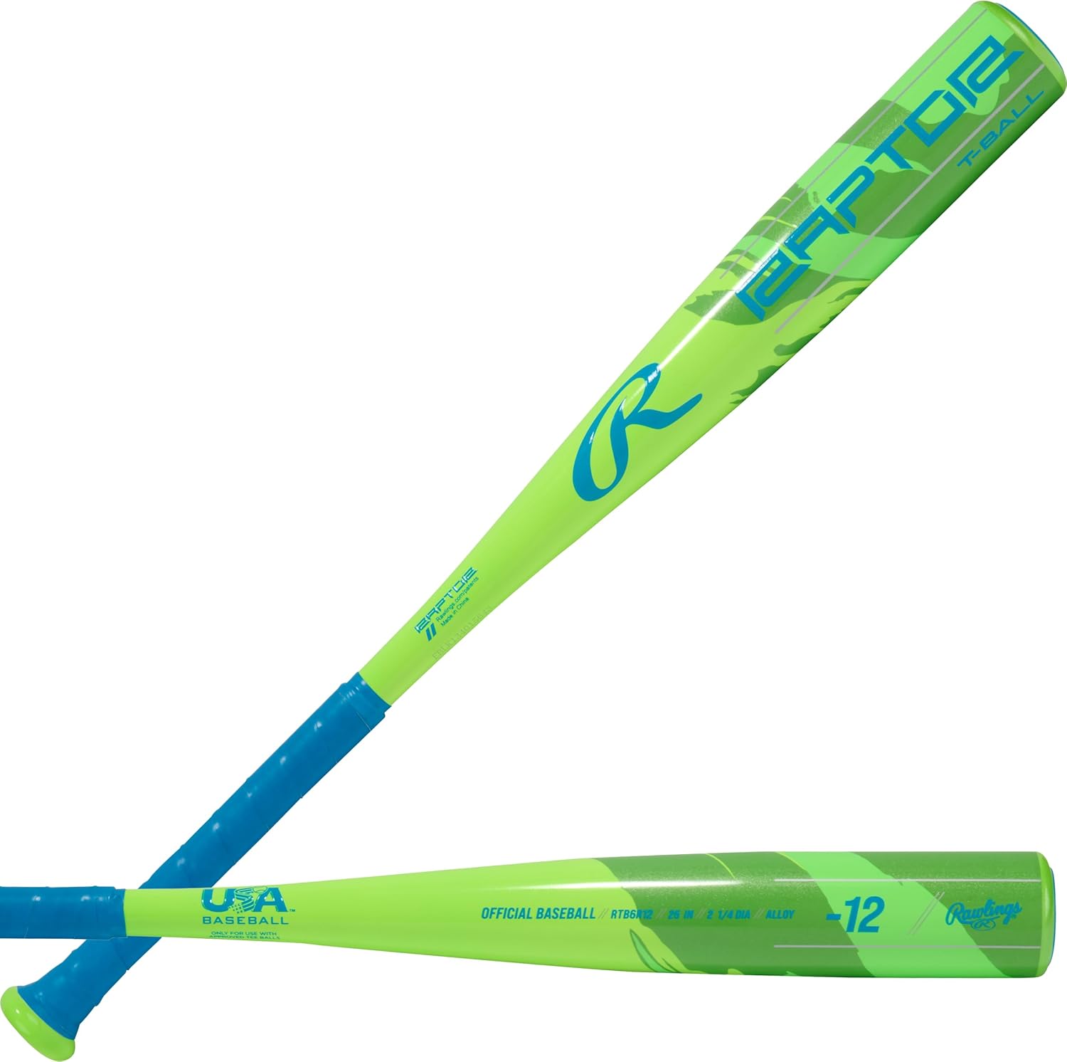 Rawlings Raptor T-Ball Bat -12 Drop | 2 1/4" Aluminum Barrel | Lightweight & Durable Design