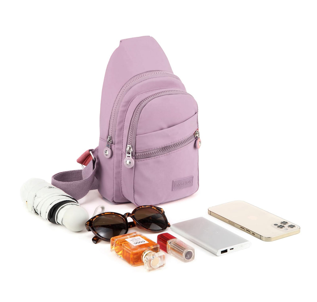 YAZEKOUS Small Sling Bag for Women Men Crossbody Sling Backpack Casual Daypack Backpack Cross Body for Travel Outdoor