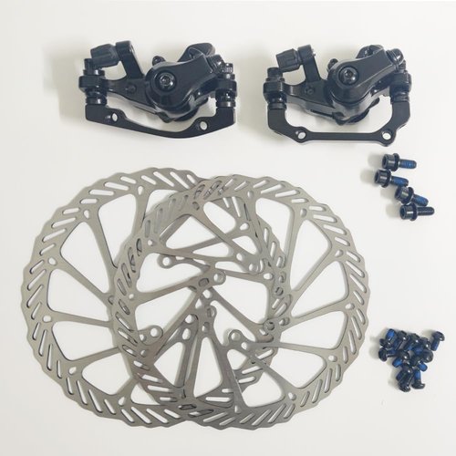 Bicycle Disc Brake Kit,Mechanical Disc Brake Kit,Including Front and Rear Mechanical Disc Brake Calipers with 160mm Rotor for Mountain Bikes,Folding Bikes,Road Bikes