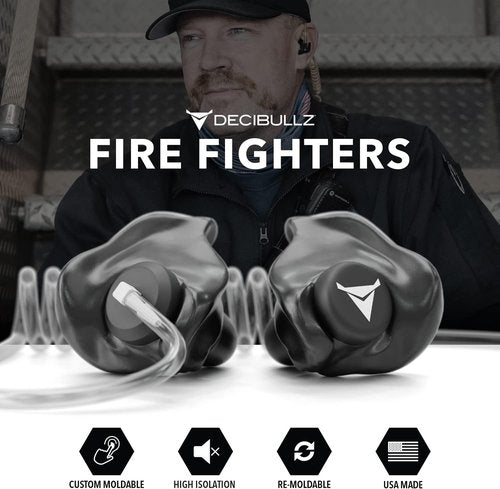 Decibullz Custom Molded Earpiece Set - Thermo-Fit Design for Clear Acoustic Tube Radios