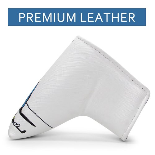 Barudan Golf Funny Putter Head Cover Headcover Premium Leather Golf Blade Putter Cover Magnetic Gift for Men Golfer