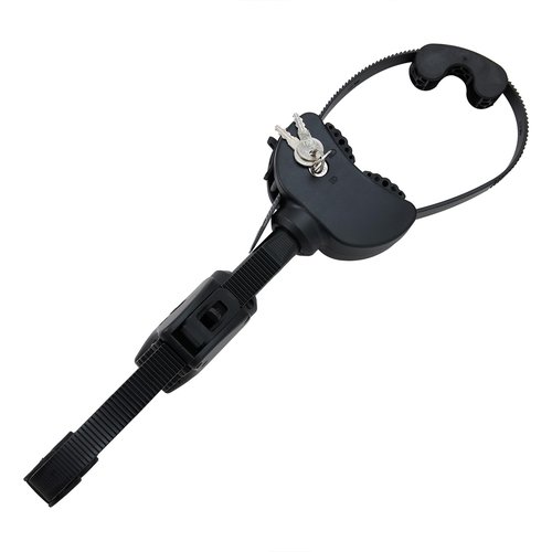 Double-Ended Adjustable Lockable Ratchet Strap Frame Holder with Soft Rubber Padding and Keys for E-Bikes and Bicycles