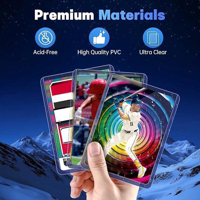CAKKAGAMA 2000 Card Sleeves Set with 1000 Hard & 1000 Soft Protectors for Trading & Sports Cards