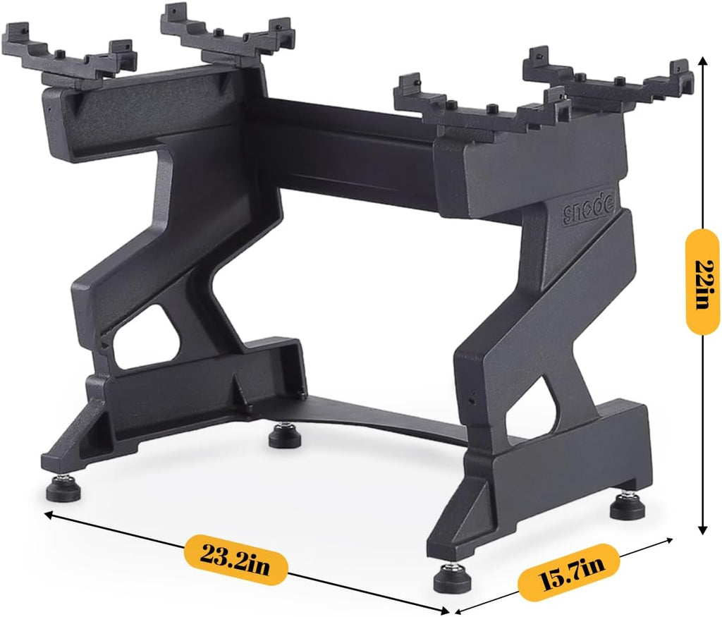 SNODE AD80 Adjustable Dumbbell Set - Drop Proof 80 lbs with Cast Iron Plates & Knurled Handle | Compact Home Gym Equipment