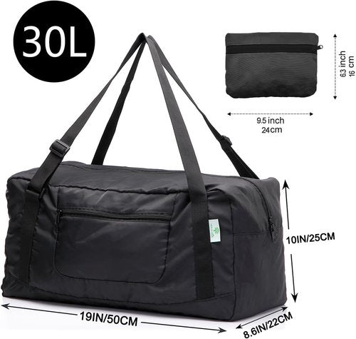 HOLYLUCK Foldable Travel Duffel Bag - Versatile Gym Luggage for Men & Women | Black, One Size