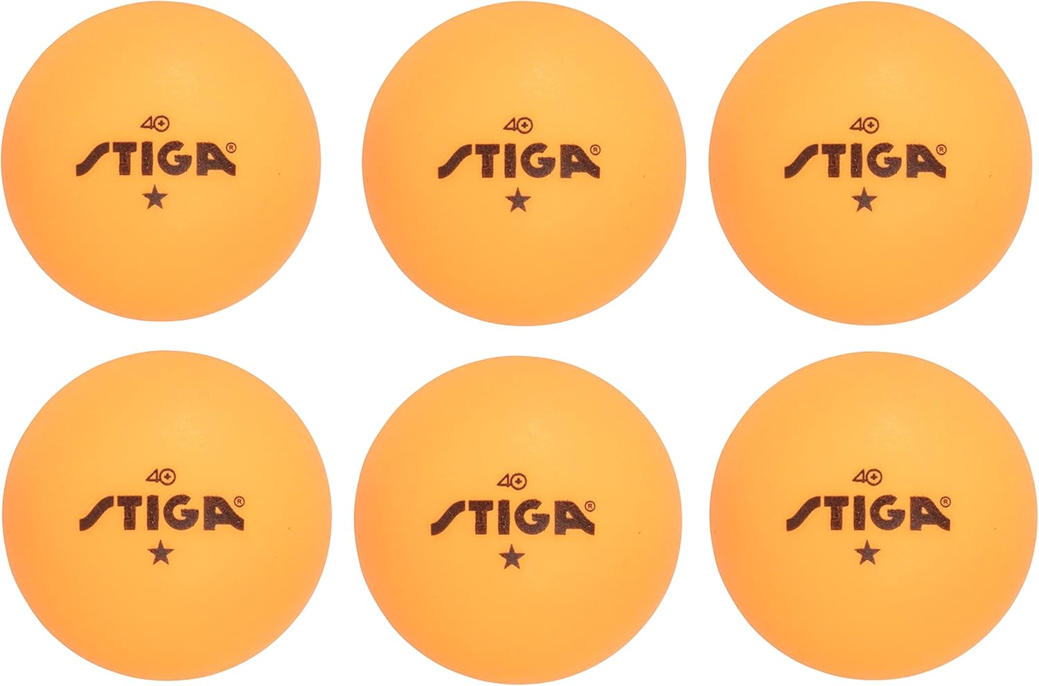 STIGA 1-Star Orange Table Tennis Balls - High-Quality 12-Pack for Enhanced Play