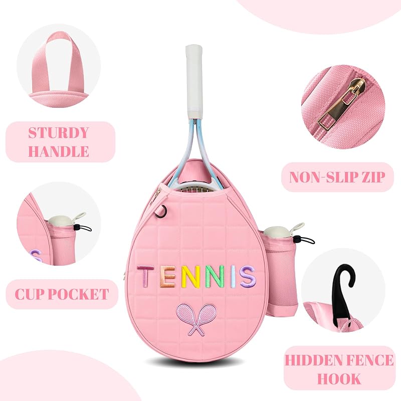 Pink Tennis Bag for Women Crossbody Sling Backpack - NZNDB