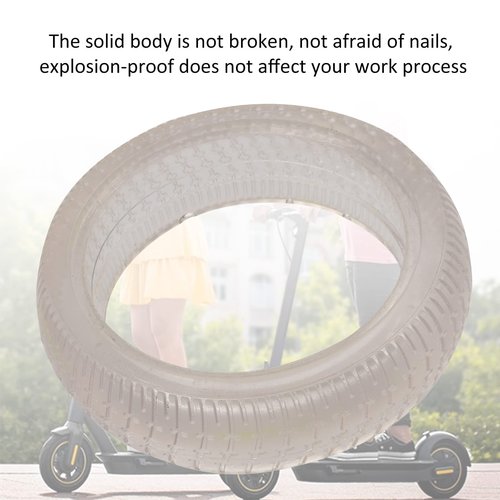 6.5-Inch Solid Rubber Replacement Tires, Anti Skid Replacement Wheel Front Rear Compatible with Electric Scooter Easy Installation