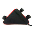 QWEQWE Bike Triangle Frame Bag - Bike Bicycle Storage Top Tube Bag Pack Triangle Pouch Road Mountain Cycling Strap Saddle Bag for Road Bikes Mountain Commute Bikes, Black/Red