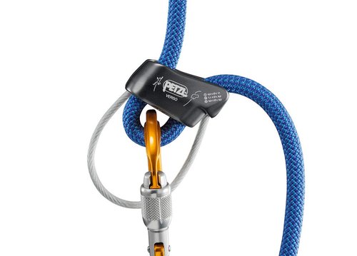 Petzl Verso Belay Device - Compact, Lightweight Belay Device, for One or Two Rope Strands While Climbing or Rappelling - Grey