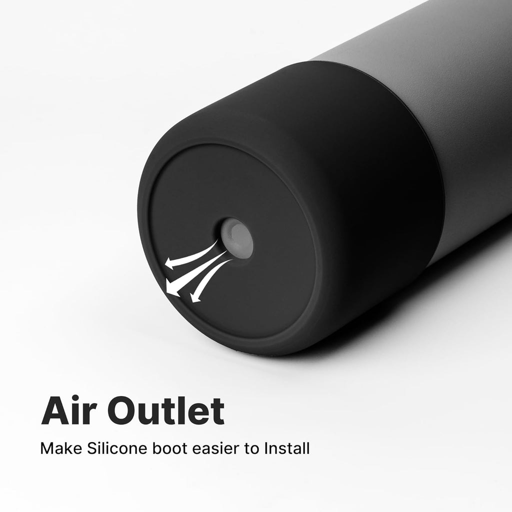 Owala Silicone Boot - Anti-Slip Protective Sleeve for 14/16 oz Water Bottle | Fits 12 oz Kids Tumbler (Black)