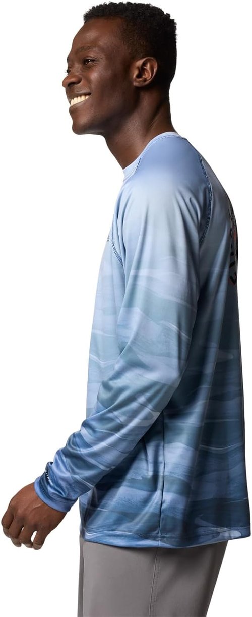 Columbia Men's Long Sleeve Super Terminal Tackle PFG Shirt - Fade Design for Comfort