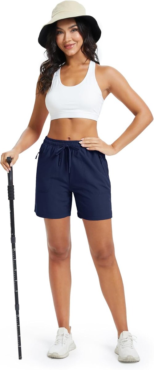 MAGCOMSEN Women's Hiking Shorts - UPF 50+ Quick-Dry, Lightweight Athletic Shorts | Summer Casual with Pockets