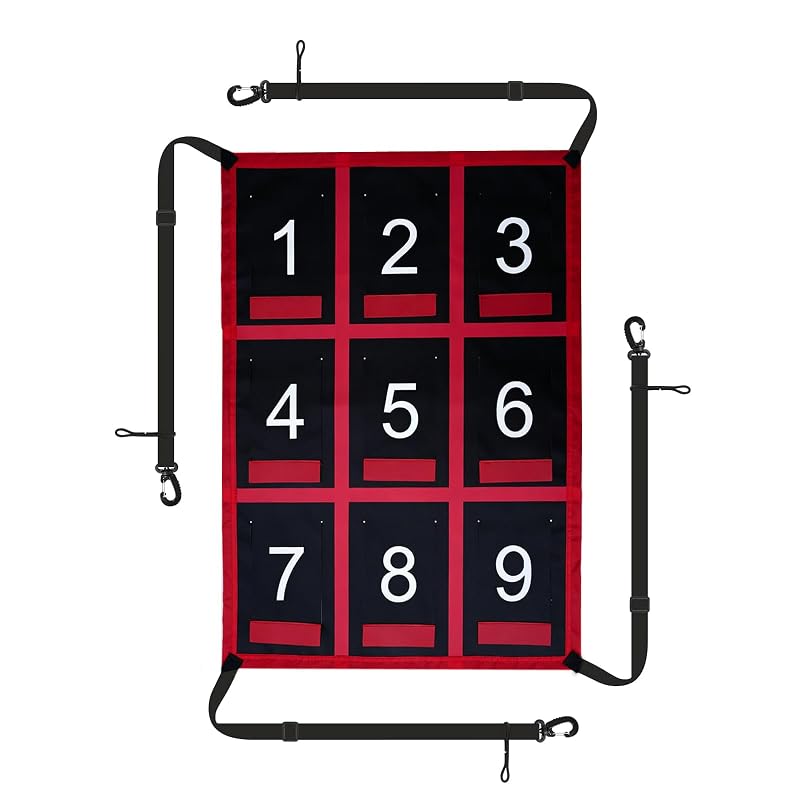 CORECISE Red Numbered Strike Zone Target for Baseball & Softball Net – 9-Zone Pitching Target