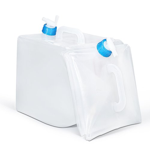 UMETASS 4 Gallon Water Storage Cube BPA Free Collapsible Water Container with Spigot, Camping Water Storage Carrier Jug for Outdoors Hiking Backpack Survival Kit, Foldable Portable Water Canteen