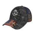 THE PIRATE KING Anime Pirate Captain Baseball Cap Skull Print Hat Halloween Baseball Cap Adjustable for Men and Women Grey