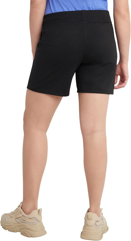 Hanes Women's Jersey Pocket Shorts - Comfortable Drawstring Cotton Shorts | 7" Inseam