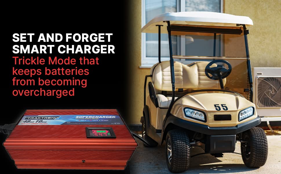 Supercharger EZGO RXV & TXT Battery Charger for 48 Volt Golf Carts
