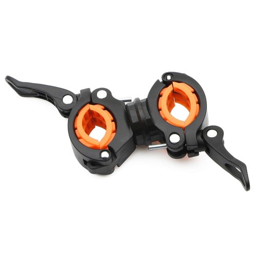 Rowiz Flashlight Holder, 360 Degree Rotation Bicycle Bike LED Light Torch Mount Clamp Clip Holder Grip Bracket, Bike Flashlight Mount, Pack of 4