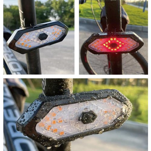 HITASTAR USB Rechargeable Wireless Remote Control Bike Taillights with Turn Signals Ultra Bright LED IPX4 Waterproof Bicycle Rear Light Safty Taillight for Night Riding