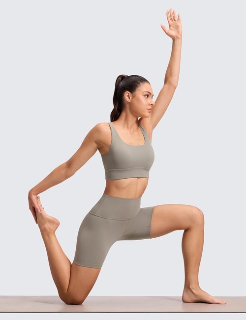 CRZ YOGA Biker Shorts - ButterLuxe High Waisted Spandex for Women | 6" Length for Comfort and Flexibility
