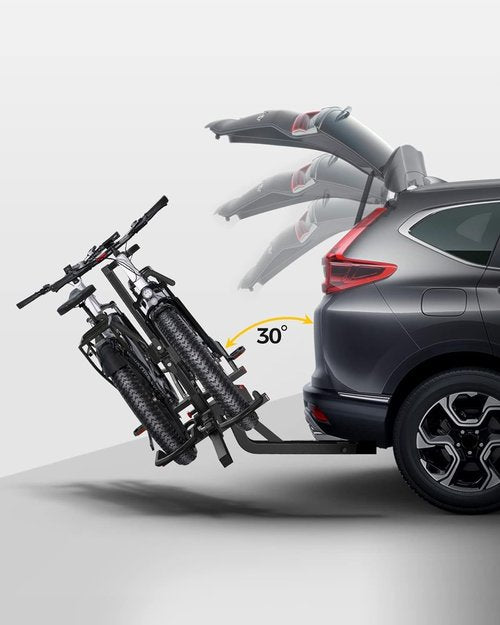 KYX Bike Rack - Heavy-Duty Hitch Mount for 2 Bikes Up to 160LBS | Foldable E-Bike Platform with Quick Tilt Release