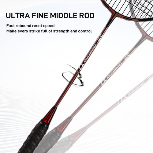 Badminton Racket Set,Badminton Rackets,Both Offensive and Defensive,Lightweight Composite Carbon Fiber 82g Durable Racket,with 2 Rackets,2 Shuttlecocks,and 1 Ball Bag