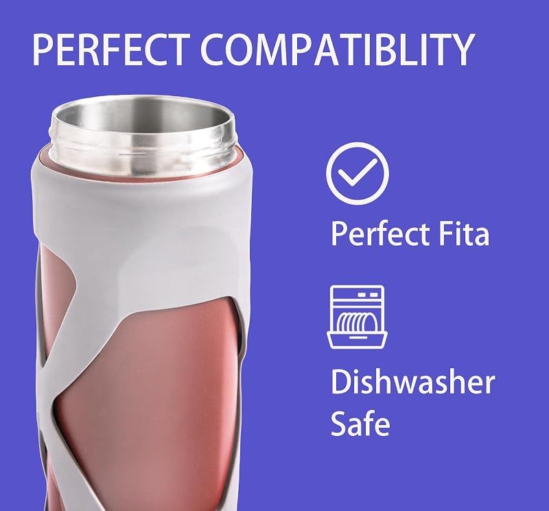 Owala 24 oz FreeSip Silicone Water Bottle Boot with Handle – Black, 709 ml Variation