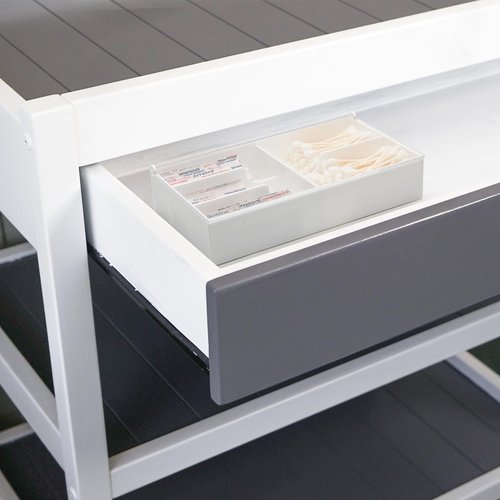 Beautyflier Organizer Case for Band-Aid Flexible Fabric Bandages, Acrylic Holder for First Aid Bandage, Storage Box for Cotton Swab, Pills, Paper Clips, Flip Cover - Anti-Dust, Case Only (White)